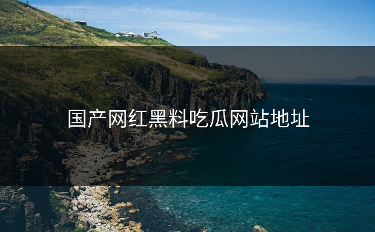 国产网红黑料吃瓜网站地址